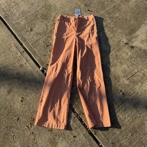 NWT Roxy Coastal Cruiser Wide Leg Pants Agave Olive Peach Womens Size 27